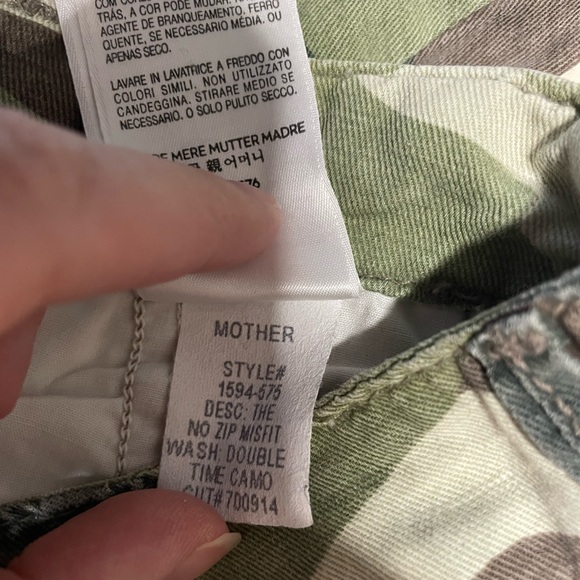 Mother camo jogger pants linen blend no zip misfit side stripe 23 - Picture 8 of 13